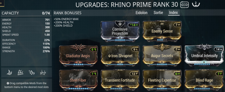 Rhino Warframe